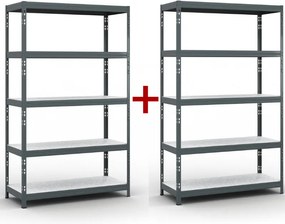 Regał półkowy 1+1 GRATIS, 1966x1200x500 mm, nośność 280 kg
