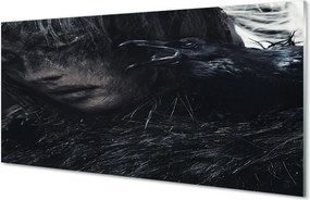 Szkło do Kuchni na Ścianę Tajemniczy Cień Postaci