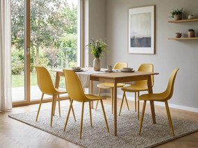 Krzesło do kuchni OSAKA plastikowe, musztardowe