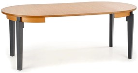 Stół SORBUS 100(200)x100 dąb miodowy/grafitowy rozkładany HALMAR