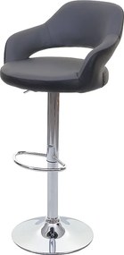 Stołek barowy MCW-F16,  szaro-czarny