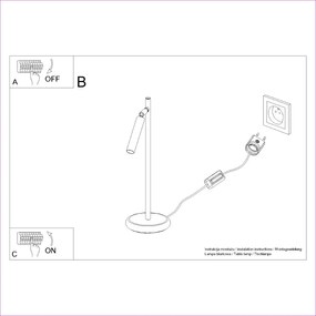 Lampa biurkowa PASTELO złota SOLLUX  LIGHTING