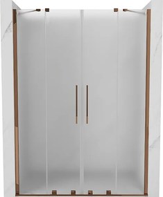 Mexen Velar Duo drzwi prysznicowe rozsuwane 150 cm, szron, różowe złoto - 871-150-000-32-60