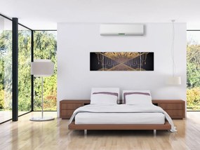 Obraz - Złota mandala ze strzałkami (170x50 cm)