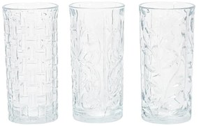 Zestaw 3 szklanek we wzory, 380 ml