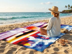 Ręcznik plażowy XXL szybkoschnący FRIZZEL kolorowy 150 x 210 cm, 100% mikrofibra