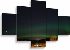 Obraz zorzy polarnej (125x70 cm)