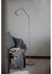Beżowa lampa stojąca LED ze ściemniaczem z metalowym kloszem (wysokość 140 cm) Patro – Markslöjd