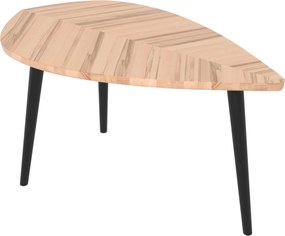 Drewniany stolik kawowy P2 liść średni 93 cm buk twardzielowy