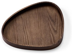 Brązowy drewniany pojemnik dekoracyjny 26x23x3 cm Curve L – LIND DNA