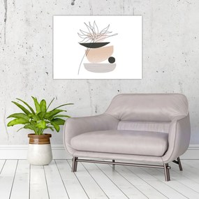 Obraz - Line art flowers N⁰1 (70x50 cm)