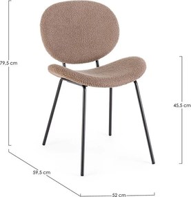 Beżowe tapicerowane krzesło Maddie – Yes Everyday