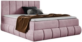 Różowe pikowane łóżko kontynentalne 5 rozmiarów S9-H20