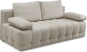 Kanapa Tuko rozkładana z pojemnikiem - beżowa dzianina Freya 210.03