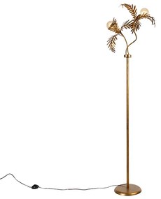 Lampa podłogowa w stylu vintage złota 187 cm 2-światła - Botanica Rustykalny / Vintage Oswietlenie wewnetrzne