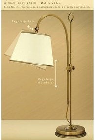 Lampa stołowa z abażurem L-B1W