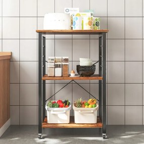 Szafka mobilna na kółkach rustykalna stolik śniadaniowy wózek kuchenny