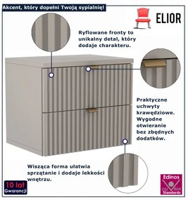 Wisząca szafka nocna beżowa A7-R35