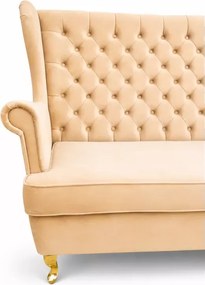 Designerska sofa uszak 2 osobowa głęboko pikowana