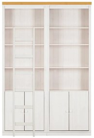 Biały regał z litego drewna sosnowego 148x223 cm Anita – Støraa