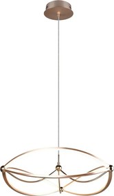 Lampa wisząca LED ze ściemniaczem w kolorze mosiądzu Charivari – Trio