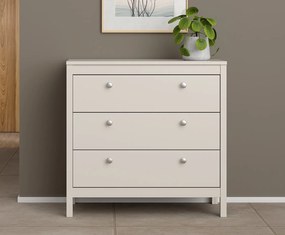 Komoda z szufladami na nóżkach Madrid 3S, kaszmir mat