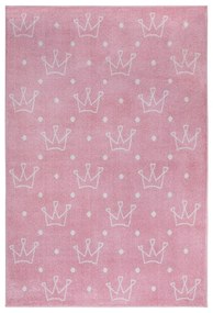 Różowy dywan dziecięcy 160x235 cm Crowns – Hanse Home