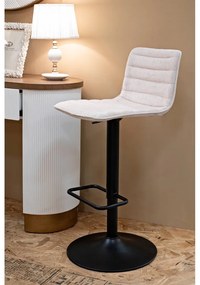 Biało-czarny hoker z regulowaną wysokością (wysokość siedziska 61 cm) Malia – Mauro Ferretti