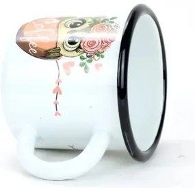 Belis Emaliowany kubek Sowa coffee, 7 cm, 0,25 l