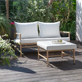 Sofa ogrodowa z podnóżkiem Estelle beżowy PATIO