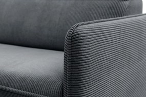 Narożnik z funkcją spania Barcelia Mini uniwersalny lewy/prawy - szary sztruks łatwoczyszczący Anafi 03