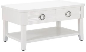 Biały stolik z litego drewna jodłowego 60x90 cm Shine – Mauro Ferretti