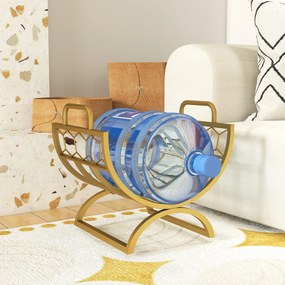 Outsunny Stojak na drewno kominkowe 46×36×41 cm — złoty, do wnętrz