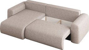 Uniwersalny narożnik z funkcją spania, do salonu, Capri L VERITA - ciemnozielony