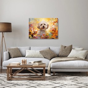 Obraz na szkle - Szczęśliwy pies (70x50 cm)