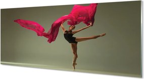 Panel szklany do Kuchni Baletnica i Różowy Materiał