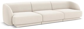 Beżowa aksamitna sofa 259 cm Miley − Micadoni Home