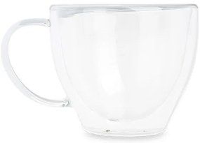 Zestaw szklanek termicznych do kawy lub herbaty, podwójne ścianki, 6 filiżanek, 140 ml