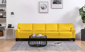 Czteroosobowa żółta sofa - Alaia 4X