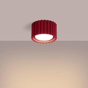 Plafon AURA 1 burgund GX53 ryflowany SOLLUX  LIGHTING