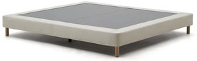 Beżowe tapicerowane łóżko dwuosobowe 150x190 cm Ofelia – Kave Home
