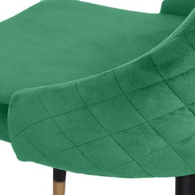 Krzesło welurowe LOGAN zielone HOMLA