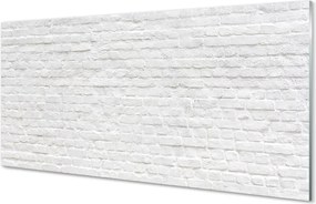 Szklany Panel Czerwona Cegła na Ścianie