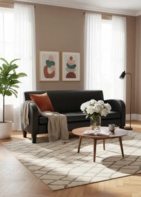 Trzyosobowa sofa czarna R8-F41