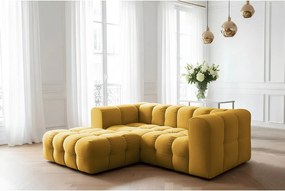 Narożnik Baloo L mini, do salonu, tkanina Tiffany, lewy, miodowy