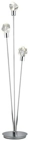 Lampa stojąca LED w kolorze srebra ze szklanym kloszem (wysokość 150 cm) Verano – Trio Select