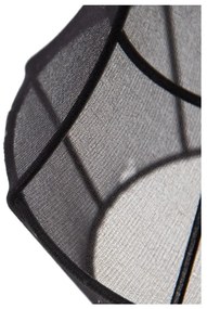 Czarna lampa wisząca z tekstylnym kloszem ø 40 cm – Ixia