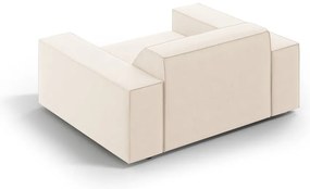 Beżowy aksamitny fotel Jodie – Micadoni Home