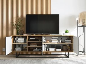 Szafka loftowa rtv dąb wotan + grafit A7-N03