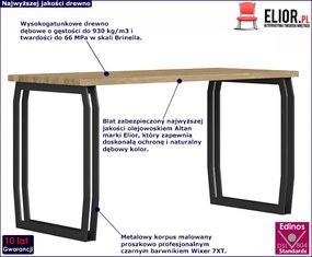 Drewniane biurko 140x60 dla dorosłych i uczniów dąb Diva 3X